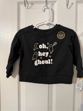 Cat & Jack Black "Oh, Hey Ghoul!" Glow Sweatshirt